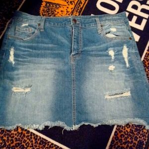 Denim mini skirt